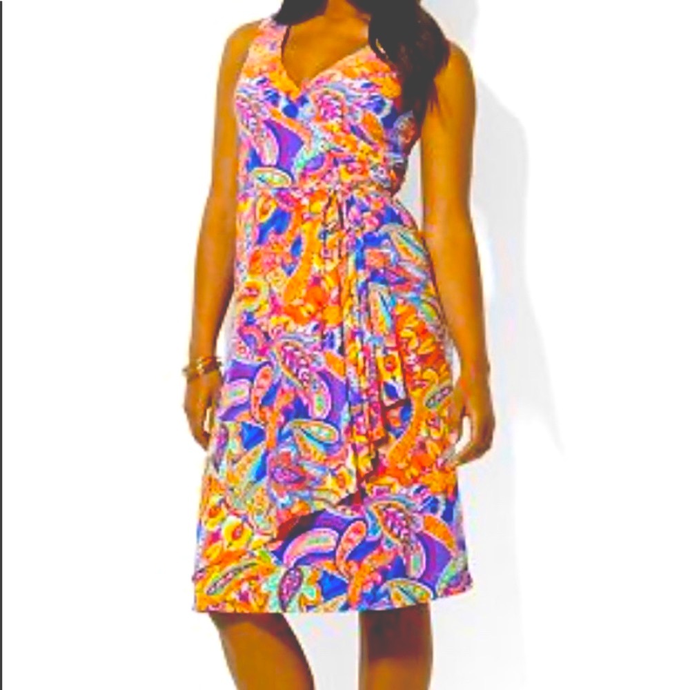 NWOT Ralph Lauren Paisley Wrap Dress- S/P